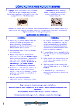 C&Oacute;MO ACTUAR ANTE PIOJOS Y LIENDRES