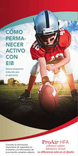 C&Oacute;MO PERMA- NECER ACTIVO CON EIB - ProAir&reg; HFA