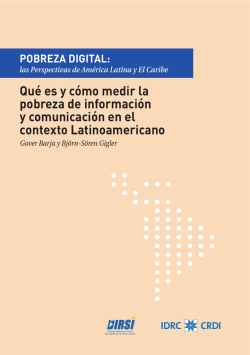 Qu&eacute; es y c&oacute;mo medir la pobreza de informaci&oacute;n y - Infodesarrollo