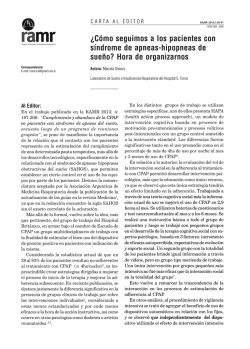 &iquest;C&oacute;mo seguimos a los pacientes con s&iacute;ndrome de apneas