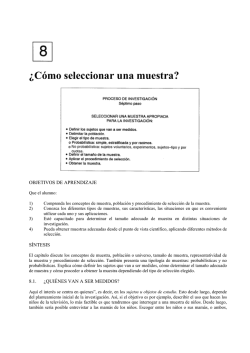 &iquest;C&oacute;mo seleccionar una muestra?