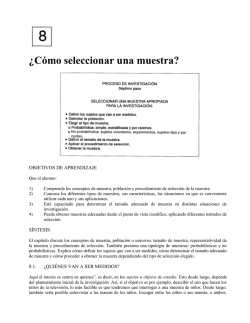 &iquest;C&oacute;mo seleccionar una muestra? - carmonje