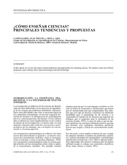 &iquest;C&Oacute;MO ENSE&Ntilde;AR CIENCIAS? PRINCIPALES - Raco