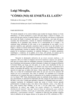 Luigi Miraglia, C&Oacute;MO (NO) SE ENSE&Ntilde;A EL LAT&Iacute;N - Xtec