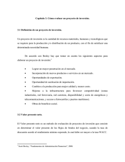 Cap&iacute;tulo 3. C&oacute;mo evaluar un proyecto de inversi&oacute;n. 3.1 Definici&oacute;n