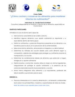 &iquest;C&oacute;mo cocinar y conservar los alimentos para mantener intactos