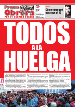 C&oacute;mo y por qu&eacute; paramos el 10 - Partido Obrero