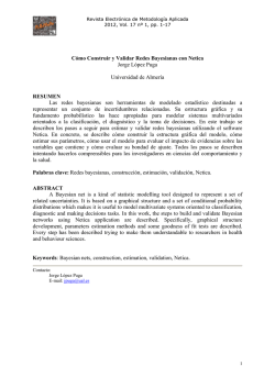 C&oacute;mo Construir y Validar Redes Bayesianas con Netica - Dialnet