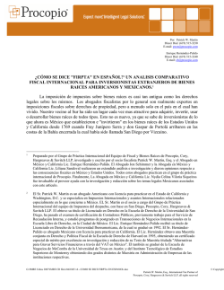&iquest;C&Oacute;MO SE DICE FIRPTA EN ESPA&Ntilde;OL?1 UN - Procopio