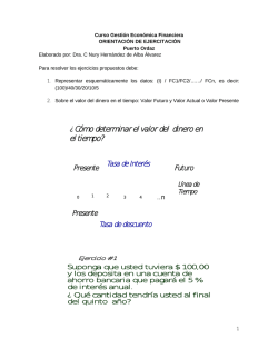 &iquest;C&oacute;mo determinar el valor del dinero en el tiempo?