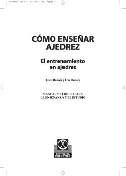 C&Oacute;MO ENSE&Ntilde;AR AJEDREZ - Editorial Paidotribo