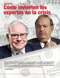 C&oacute;mo invierten los expertos en la crisis - Inversor Global