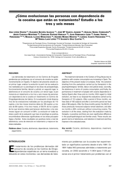 &iquest;C&oacute;mo evolucionan las personas con dependencia de - Adicciones
