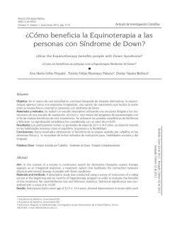 &iquest;C&oacute;mo beneficia la Equinoterapia a las personas con - Dialnet