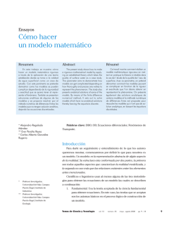 C&oacute;mo hacer un modelo matem&aacute;tico - Universidad Tecnol&oacute;gica de la