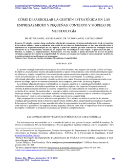 C&Oacute;MO DESARROLLAR LA GESTI&Oacute;N ESTRAT&Eacute;GICA EN - Inicio