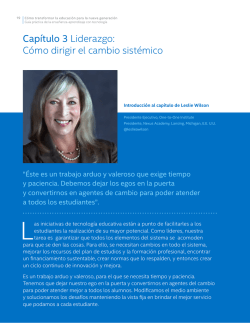 Cap&iacute;tulo 3 Liderazgo: C&oacute;mo dirigir el cambio sist&eacute;mico - Intel