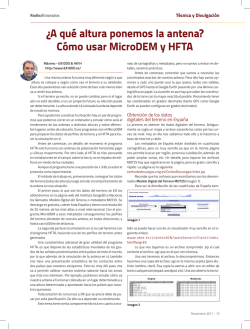 &iquest;A qu&eacute; altura ponemos la antena? C&oacute;mo usar MicroDEM y - LU1FP