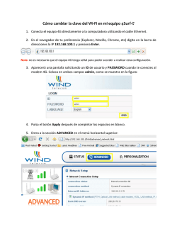 C&oacute;mo cambiar la clave del Wi-Fi en mi equipo 4Surf-i?