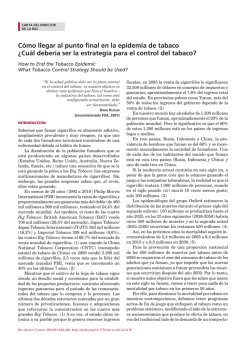 C&oacute;mo llegar al punto final en la epidemia de tabaco &iquest;Cu&aacute;l deber&iacute;a