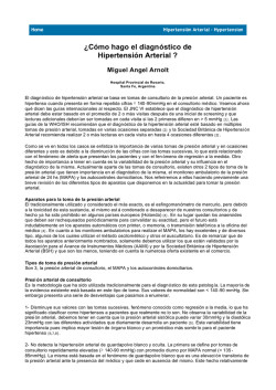 &iquest;C&oacute;mo hago el diagn&oacute;stico de Hipertensi&oacute;n Arterial ? - FAC