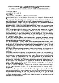 C&Oacute;MO ORGANIZAR UNA PRIMAVERA O UNA REVOLUCI&Oacute;N DE