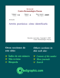 Artritis psori&aacute;sica: c&oacute;mo identificarla - edigraphic.com
