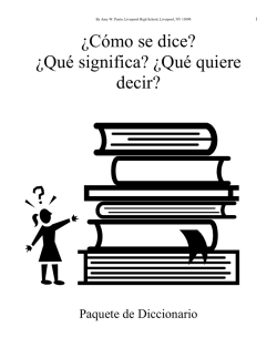 &iquest;C&oacute;mo se dice? &iquest;Qu&eacute; significa? &iquest;Qu&eacute; quiere decir? - Sra.Irias - Main