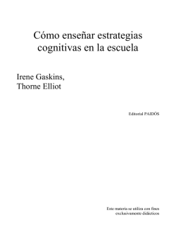 C&oacute;mo ense&ntilde;ar estrategias cognitivas en la escuela - Consejo