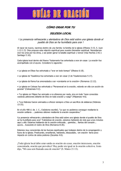 C&Oacute;MO ORAR POR TU IGLESIA LOCAL - Iglesia Pentecostal Unida