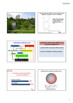 Predi&aacute;lisis Transplante renal &iquest;Cu&aacute;ndo y c&oacute;mo iniciar di&aacute;lisis a los