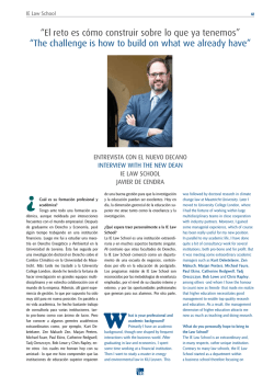 &ldquo;El reto es c&oacute;mo construir sobre lo que ya tenemos - IDEAS - IE