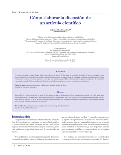 C&oacute;mo elaborar la discusi&oacute;n de un art&iacute;culo cient&iacute;fico - Sccot
