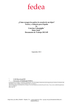&iquest;C&oacute;mo escogen los padres la escuela de sus hijos? Teor&iacute;a y