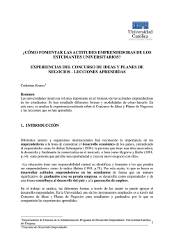&iquest;C&Oacute;MO FOMENTAR LAS ACTITUDES - Cladea