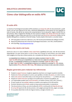 C&oacute;mo citar bibliograf&iacute;a en estilo APA - BUC - Universidad de