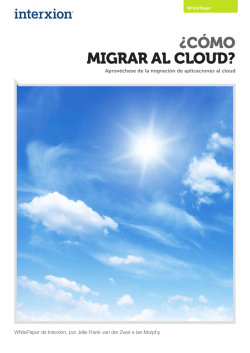 &iquest;C&Oacute;MO MIGRAR AL CLOUD? - Interxion