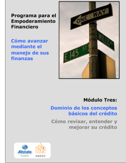 Programa para el Empoderamiento Financiero C&oacute;mo avanzar