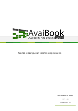 C&oacute;mo configurar tarifas especiales - AvaiBook.com