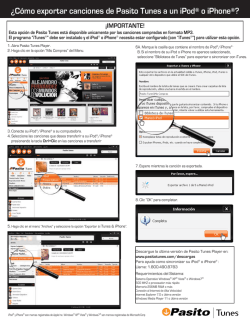 &iquest;C&oacute;mo exportar canciones de Pasito Tunes a un iPod - Pasito.com
