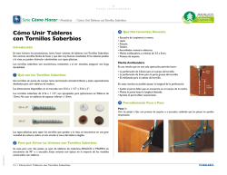 C&oacute;mo Unir Tableros con Tornillos Soberbios - Arauco Soluciones