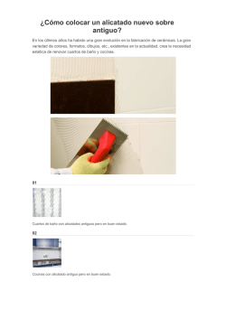 &iquest;C&oacute;mo colocar un alicatado nuevo sobre antiguo? - Pavimarsa Online