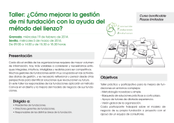 Taller: &iquest;C&oacute;mo mejorar la gesti&oacute;n de mi fundaci&oacute;n con la ayuda del