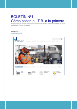 BOLET&Iacute;N N&ordm;1 C&oacute;mo pasar la I.T.B. a la primera - IUSAvant