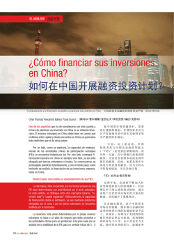 &iquest;C&oacute;mo financiar sus inversiones en China? - Cuatrecasas