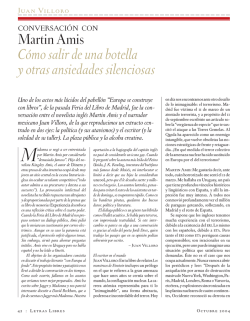 Martin Amis C&oacute;mo salir de una botella y otras - Letras Libres