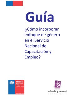 &iquest;C&oacute;mo incorporar enfoque de g&eacute;nero en el Servicio - Sence