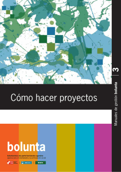 C&oacute;mo hacer proyectos - Bolunta