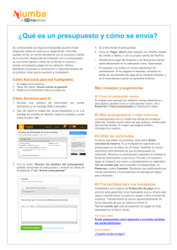 &iquest;Qu&eacute; es un presupuesto y c&oacute;mo se env&iacute;a? - Holiday Lettings