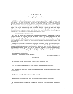 Friedrich Nietzsche C&oacute;mo se filosofa a martillazos - Edu MEC